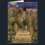 The Artist's Garden at Vetheuil by Claude Monet<br><div class="desc">The Artist's Garden at Vetheuil (1880) by Claude Monet is a vintage impressionism fine art floral nature painting. A young girl is flanked by tall blooming yellow sunflower flowers during the summer season. A child is standing in a path in Monet's garden in Vetheuil (a suburb of Paris). About the...</div>
