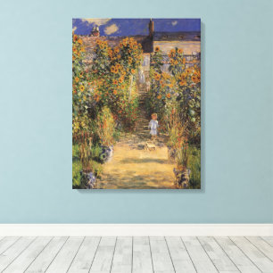 The Artist's Garden at Vetheuil by Claude Monet Canvas Print