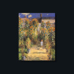 The Artist's Garden at Vetheuil by Claude Monet Canvas Print<br><div class="desc">The Artist's Garden at Vetheuil (1880) by Claude Monet is a vintage impressionism fine art floral nature painting. A young girl is flanked by tall blooming yellow sunflower flowers during the summer season. A child is standing in a path in Monet's garden in Vetheuil (a suburb of Paris). About the...</div>