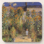The Artist's Garden at Vetheuil by Claude Monet Coaster<br><div class="desc">The Artist's Garden at Vetheuil (1880) by Claude Monet is a vintage impressionism fine art floral nature painting. A young girl is flanked by tall blooming yellow sunflower flowers during the summer season. A child is standing in a path in Monet's garden in Vetheuil (a suburb of Paris). About the...</div>