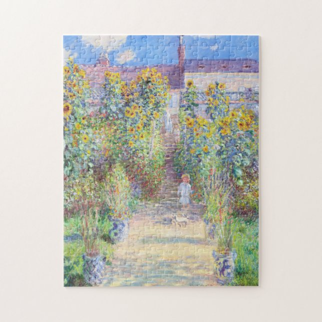 The Artist's Garden at Vétheuil by Claude Monet Jigsaw Puzzle (Vertical)