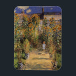 The Artist's Garden at Vetheuil by Claude Monet Magnet<br><div class="desc">The Artist's Garden at Vetheuil (1880) by Claude Monet is a vintage impressionism fine art floral nature painting. A young girl is flanked by tall blooming yellow sunflower flowers during the summer season. A child is standing in a path in Monet's garden in Vetheuil (a suburb of Paris). About the...</div>