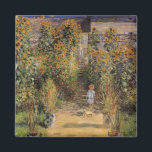 The Artist's Garden at Vetheuil by Claude Monet Magnet<br><div class="desc">The Artist's Garden at Vetheuil (1880) by Claude Monet is a vintage impressionism fine art floral nature painting. A young girl is flanked by tall blooming yellow sunflower flowers during the summer season. A child is standing in a path in Monet's garden in Vetheuil (a suburb of Paris). About the...</div>