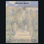 The Artist's Garden at Vetheuil by Claude Monet Personalised Letterhead<br><div class="desc">The Artist's Garden at Vetheuil (1880) by Claude Monet is a vintage impressionism fine art floral nature painting. A young girl is flanked by tall blooming yellow sunflower flowers during the summer season. A child is standing in a path in Monet's garden in Vetheuil (a suburb of Paris). About the...</div>