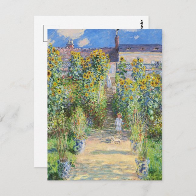 The Artist's Garden at Vetheuil by Claude Monet Postcard (Front/Back)