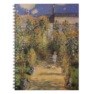The Artist's Garden at Vetheuil by Claude Monet Spiral Notebook