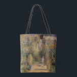 The Artist's Garden at Vetheuil by Claude Monet Tote Bag<br><div class="desc">The Artist's Garden at Vetheuil (1880) by Claude Monet is a vintage impressionism fine art floral nature painting. A young girl is flanked by tall blooming yellow sunflower flowers during the summer season. A child is standing in a path in Monet's garden in Vetheuil (a suburb of Paris). About the...</div>