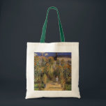 The Artist's Garden at Vetheuil by Claude Monet Tote Bag<br><div class="desc">The Artist's Garden at Vetheuil (1880) by Claude Monet is a vintage impressionism fine art floral nature painting. A young girl is flanked by tall blooming yellow sunflower flowers during the summer season. A child is standing in a path in Monet's garden in Vetheuil (a suburb of Paris). About the...</div>