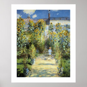 The Artist's Garden at Vetheuil Poster