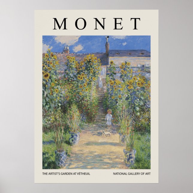 The Artists Garden At Vetheuil Poster (Front)