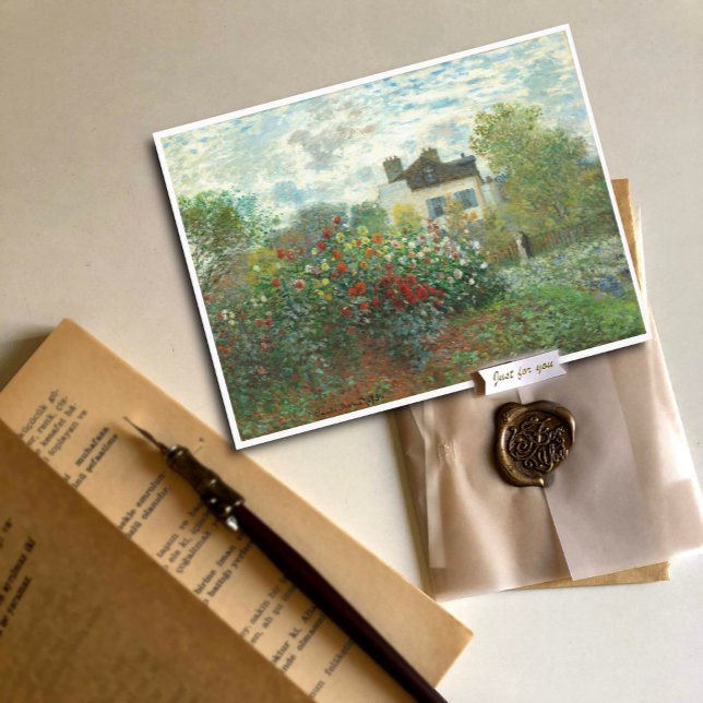 The Artist's Garden in Argenteuil by Claude Monet Postcard (Creator Uploaded)