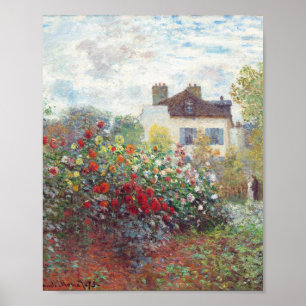 The Artist's Garden in Argenteuil by Claude Monet Poster
