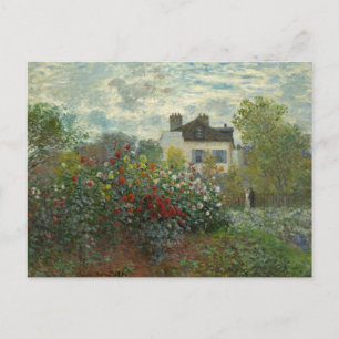 The Artist's Garden in Argenteuil Claude Monet Postcard
