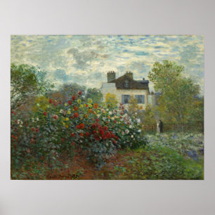 The Artist's Garden in Argenteuil Claude Monet Poster