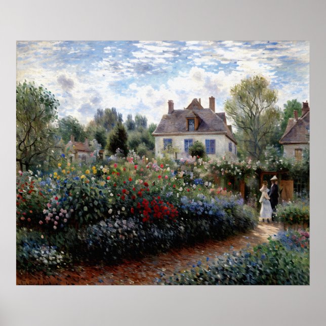 The Artist's Garden in Argenteuil Poster (Front)