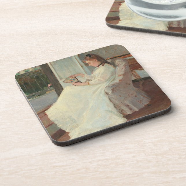 The Artist's Sister at a Window, 1869 Coaster (Left Side)