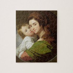 The Artist's Wife, Elizabeth, and their son Raphae Jigsaw Puzzle