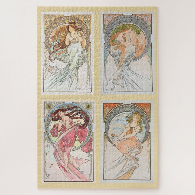 The Arts 1898 by Alphonse Mucha Jigsaw Puzzle (Vertical)
