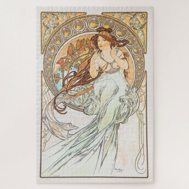 The Arts - Music 1898: An Art Nouveau by Mucha  Jigsaw Puzzle (Vertical)