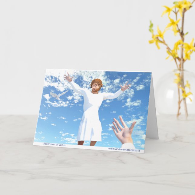 The Ascension of Jesus   Card (Yellow Flower)