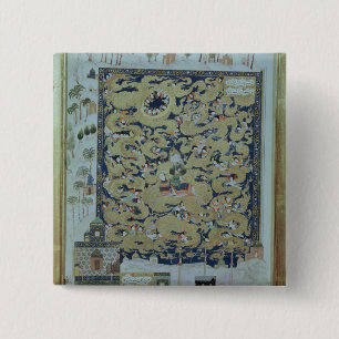 The Ascension of Mohammed 15 Cm Square Badge