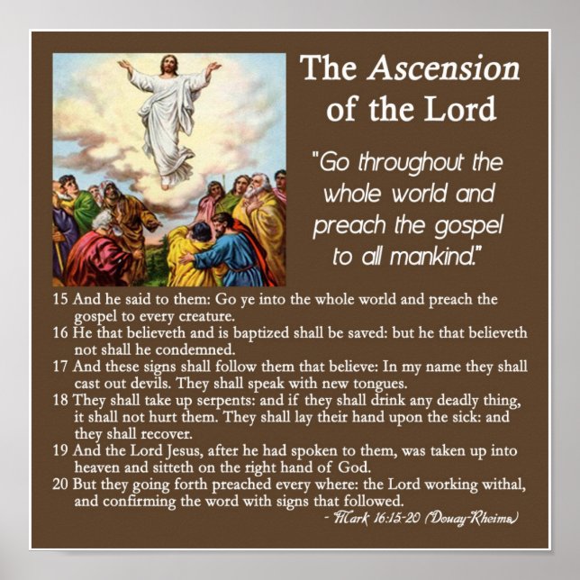 The Ascension of our Lord Poster (Front)