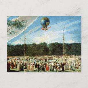 The Ascent of the Montgolfier Balloon at Postcard