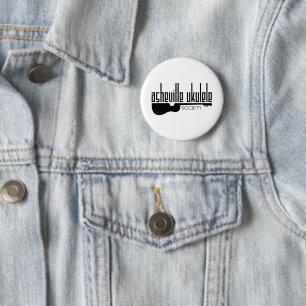 The Asheville Ukulele Society logo 6 Cm Round Badge