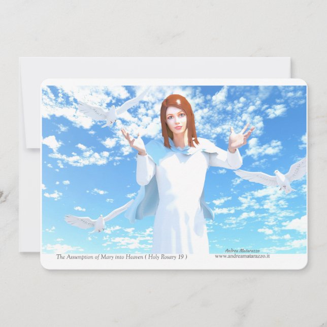 The Assumption of Mary into Heaven Invitation (Front)