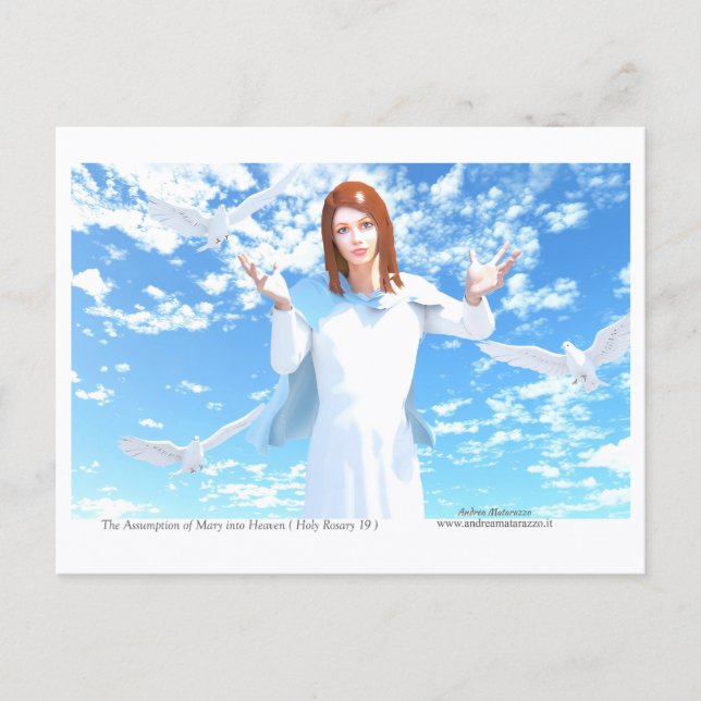 The Assumption of Mary into Heaven Postcard (Front)