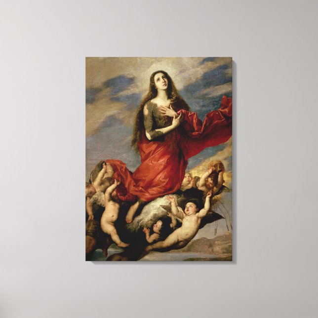 The Assumption of Mary Magdalene, 1636 Canvas Print (Front)
