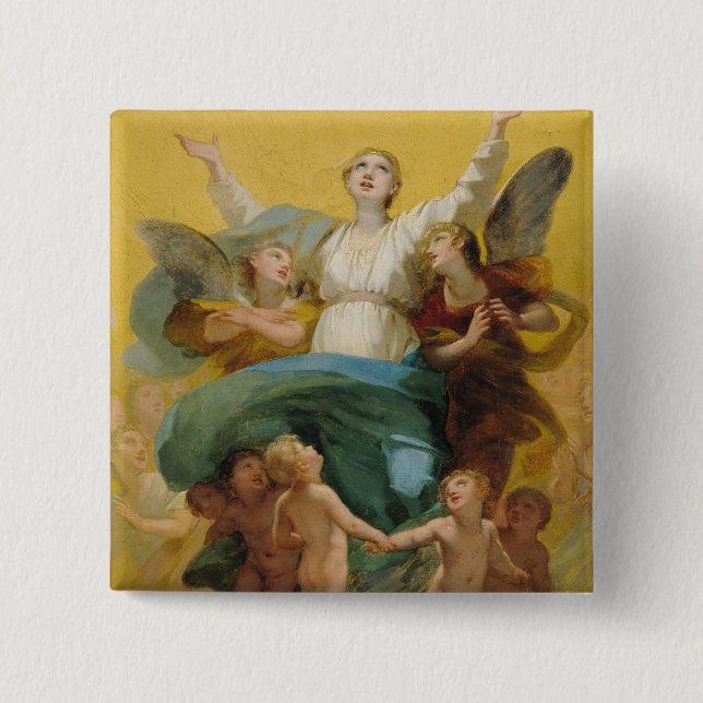 The Assumption of the Virgin 15 Cm Square Badge (Front)