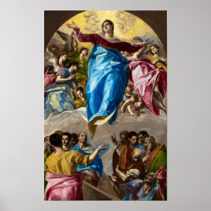The Assumption of the Virgin by El Greco Poster