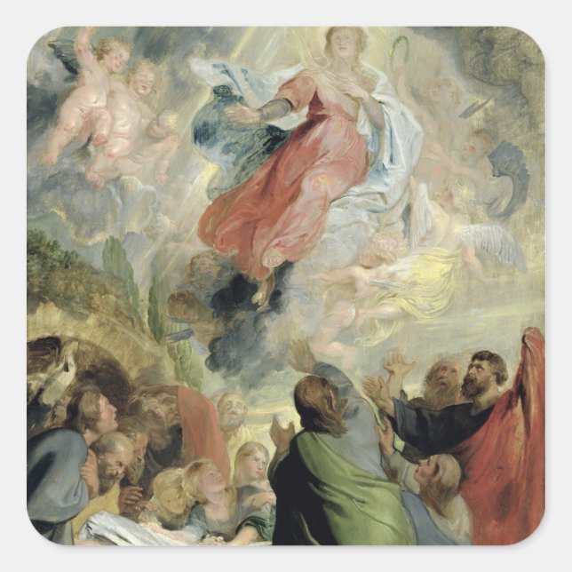 The Assumption of the Virgin Mary Square Sticker (Front)