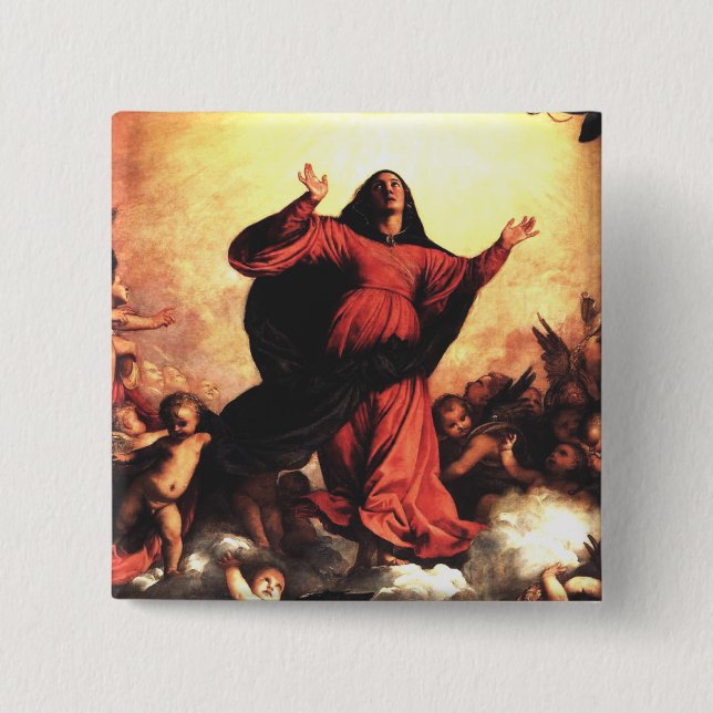 The Assumption the Virgin 15 Cm Square Badge (Front)