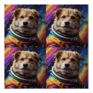 the astronaut dog poster