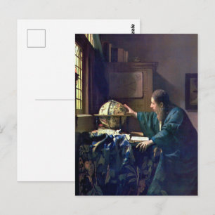 The Astronomer   Johannes Vermeer   Postcard