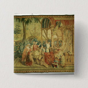 The Astronomers, woven at Beauvais 15 Cm Square Badge