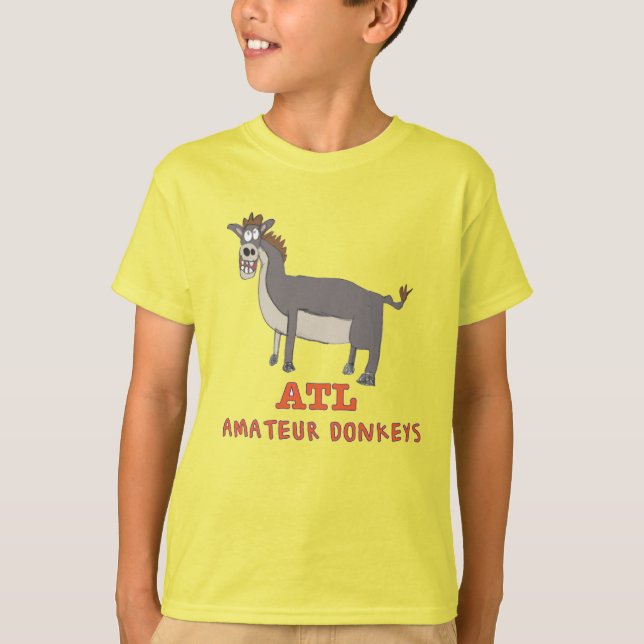The Atlanta Amateur Donkeys Kids Wiffle Ball Shirt (Front)