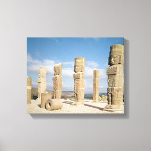 The atlantean columns on top of Pyramid B Canvas Print
