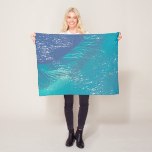 The Atlantic Ocean Off The Coast Of The Bahamas Fleece Blanket