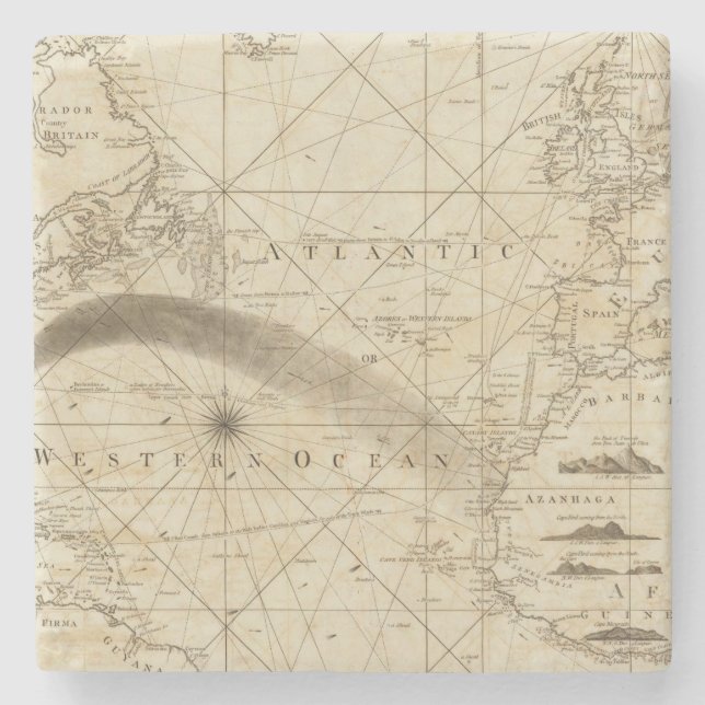 The Atlantic Ocean Stone Coaster (Front)