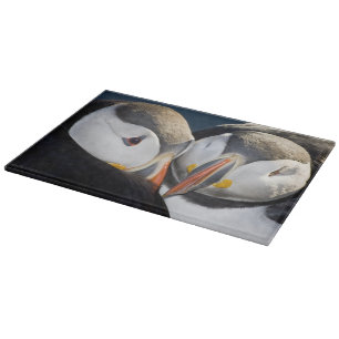 The Atlantic Puffin, a pelagic seabird Cutting Board