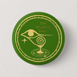The Atlantis Grail Logo Button - Green Quadrant