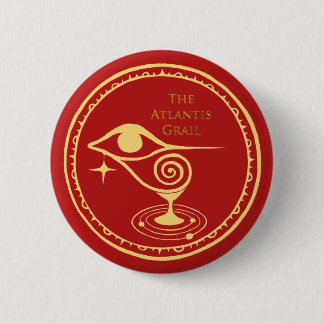 The Atlantis Grail Logo Button - Red Quadrant
