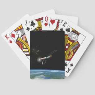 The Atlas V541 Launch Vehicle In Orbit. Playing Cards