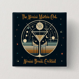 The Atomic Martini Club Atomic Bomb Cocktail 15 Cm Square Badge