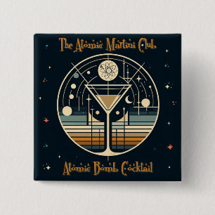 The Atomic Martini Club Atomic Bomb Cocktail 15 Cm Square Badge