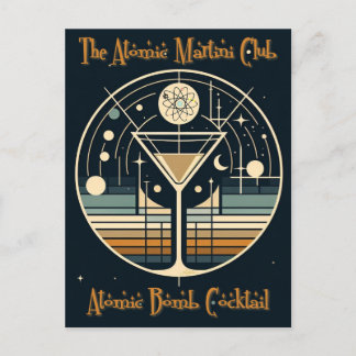 The Atomic Martini Club Atomic Bomb Cocktail Postcard