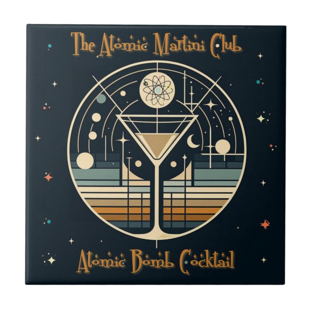 The Atomic Martini Club Atomic Bomb Cocktail Tile (Front)